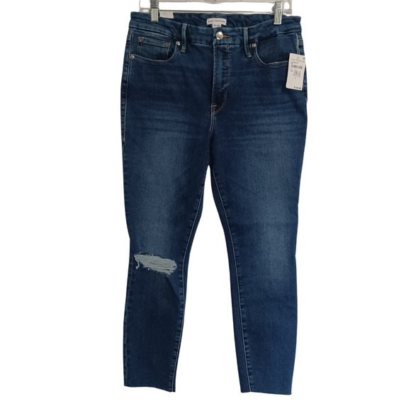 Good American Denim - Good American Women's Size 10/30 GOOD LEGS CROP Light Distress Raw Hem NEW